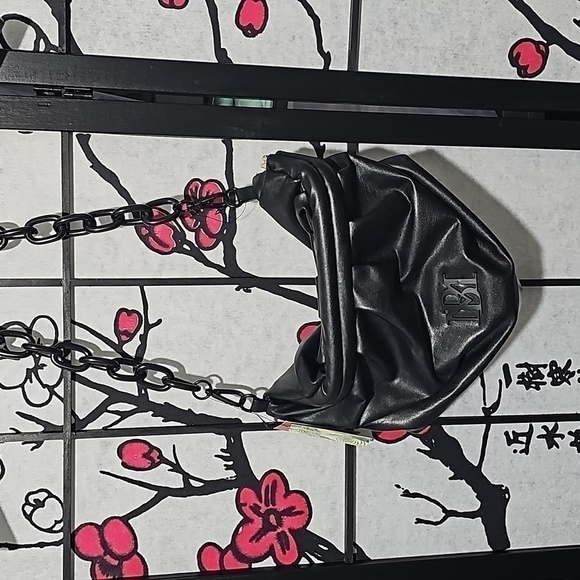 Badgley Mischka Vegan Leather‎ Bag Purse w/ Chain NWT - Picture 2 of 11